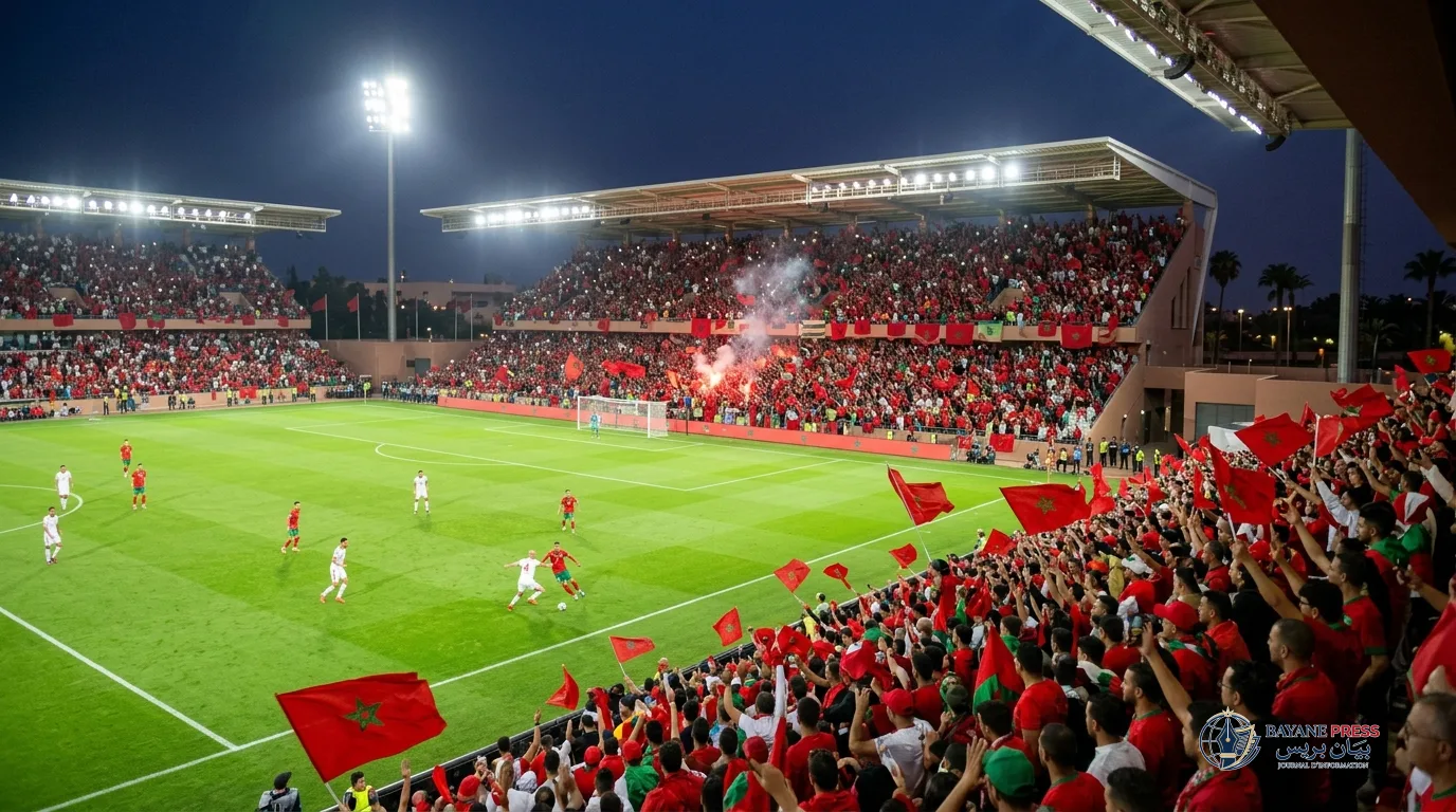 Stade moderne au Maroc avec public